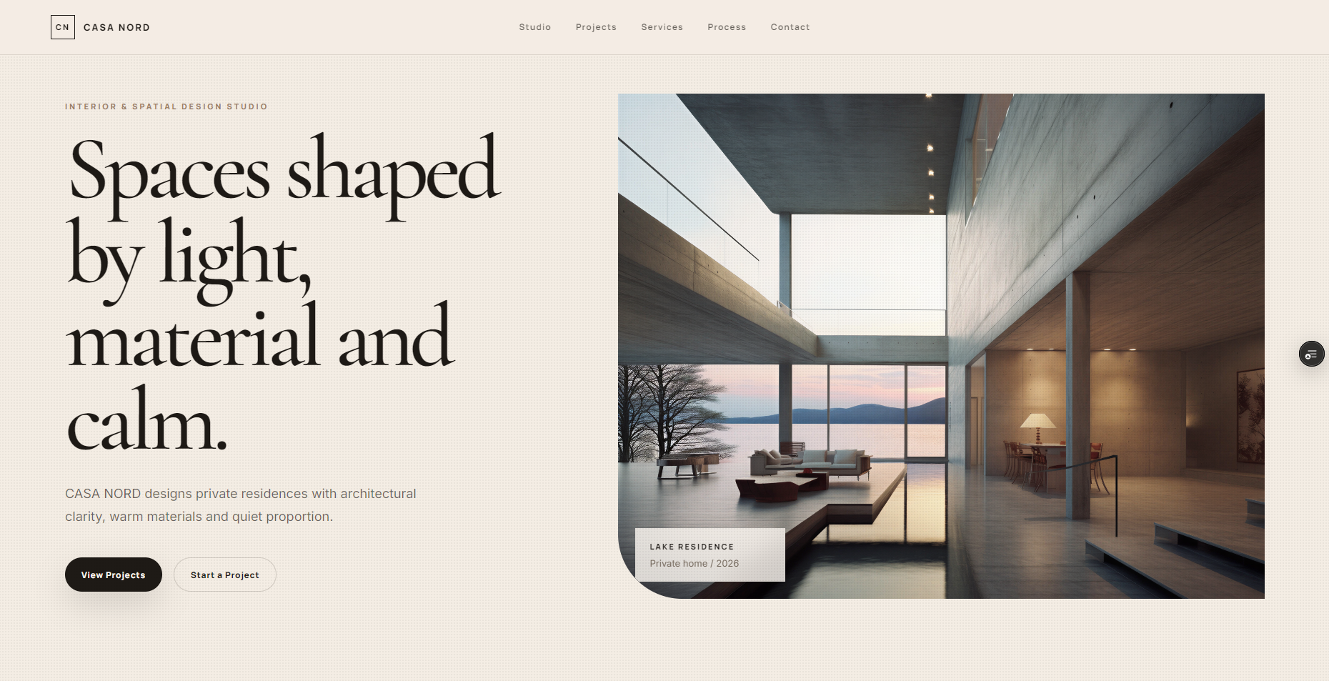 CASA NORD website screenshot